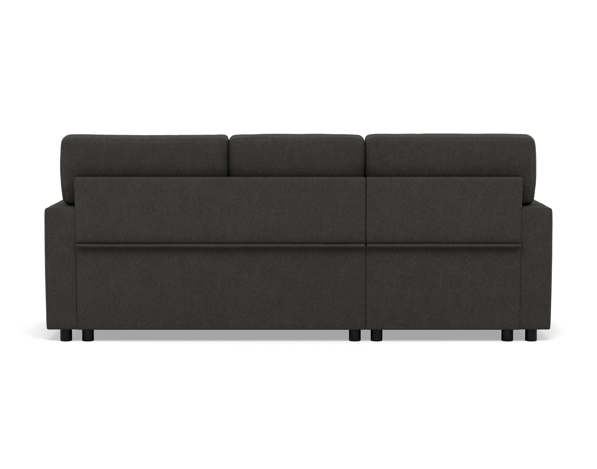 Canapé d'angle réversible convertible 4 places en tissu gris foncé - MEIYA - Best Mobilier - 6