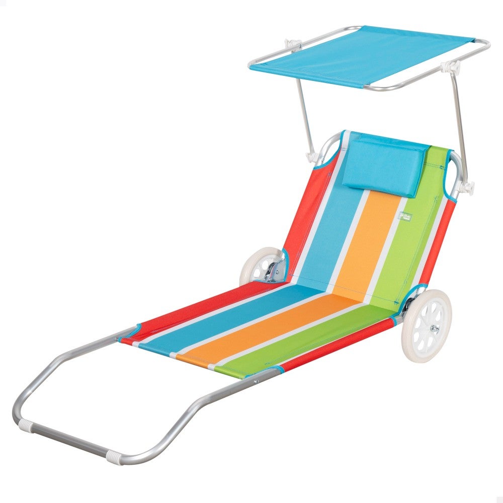 Leżak Aktive Carro Playa 2 w 1 Poliester 600D Aluminium, wytrzymałość 110 kg