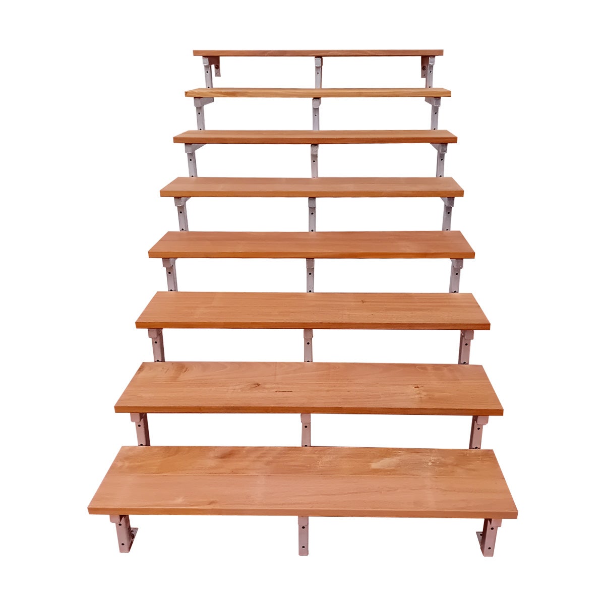 Escalera metálica bali 8 peldaños madera dura 139x120cm