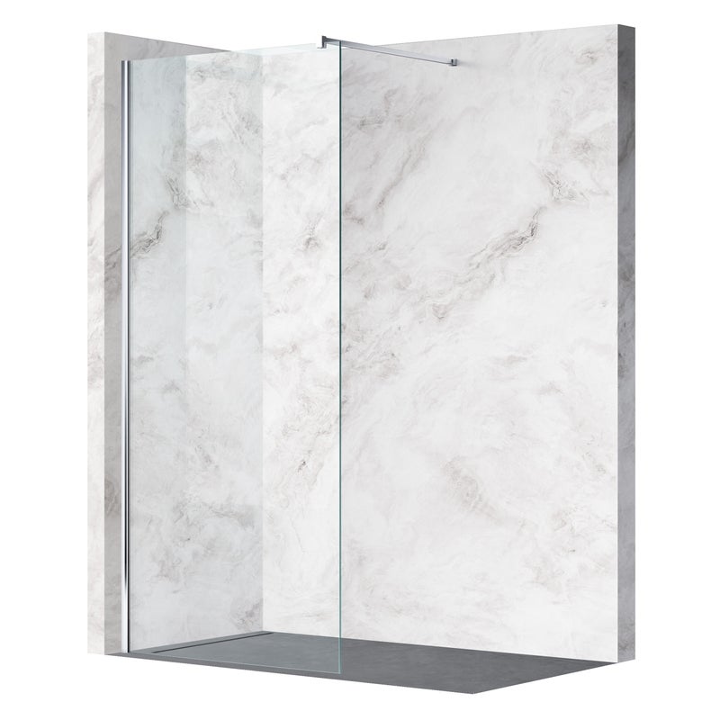 BALNEO Ścianka prysznicowa Walk-in Beira 70 x 200 cm transparentna szkło hartowane 8 mm chrom