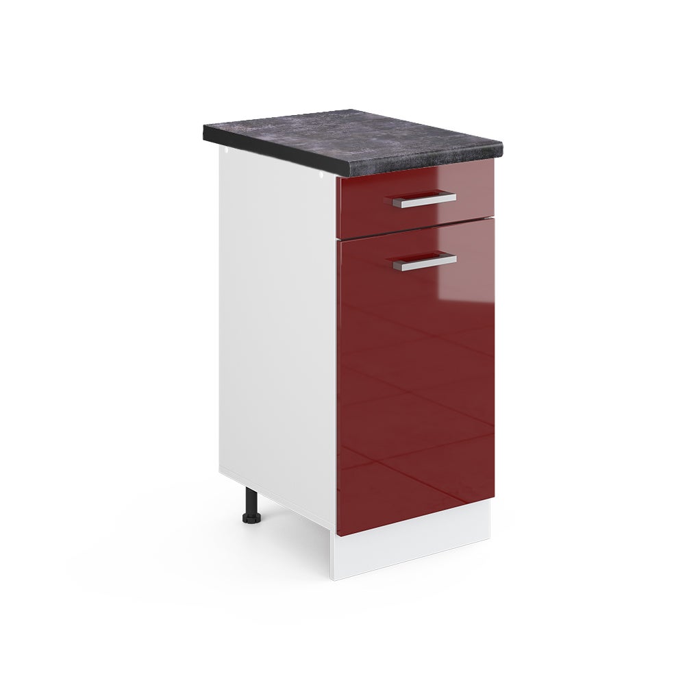 Vicco Szafka dolna do kuchni R-Line, Czerwony połysk, 40 cm , BP Antracyt