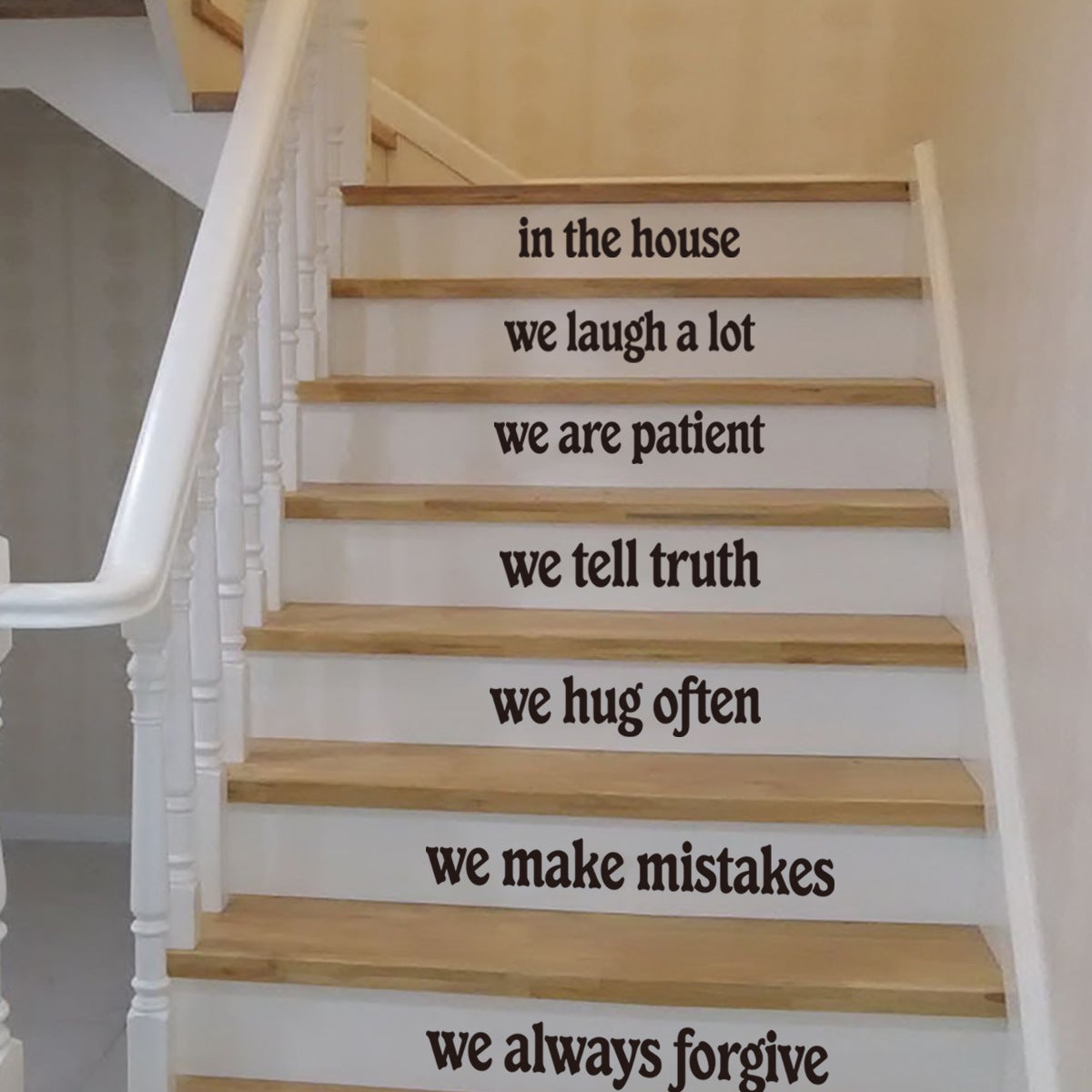 Bandes Adhésives pour Contremarches D'Escalier avec Texte Familial ...