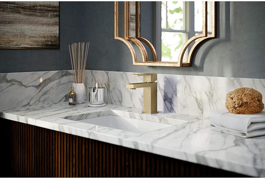 Robinet De Lavabo Sur Plage 001 En Laiton Doré Collection Scamandre - 2