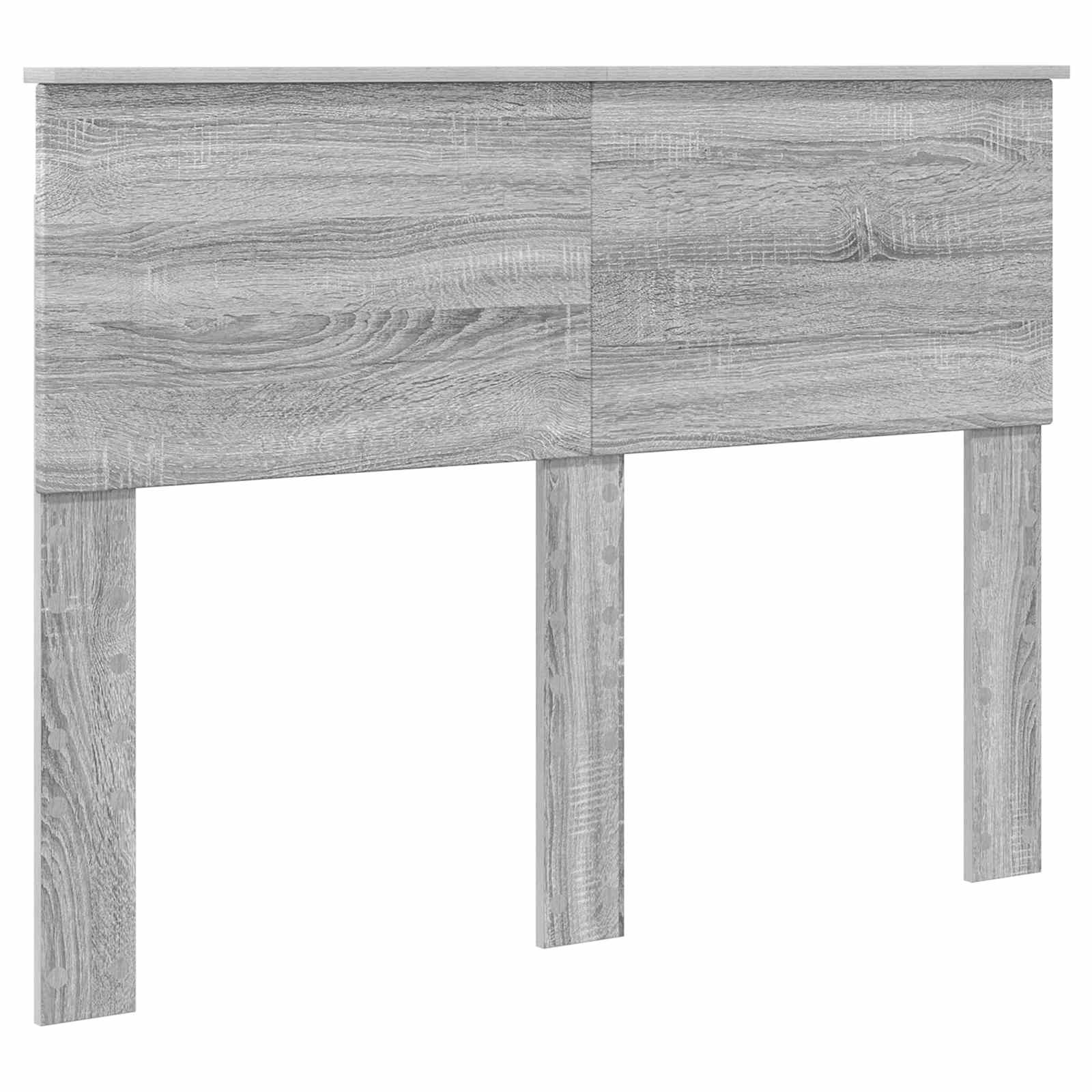 Cadre de lit en panneau de bois gris pour la chambre, 135 × 190 cm - 6