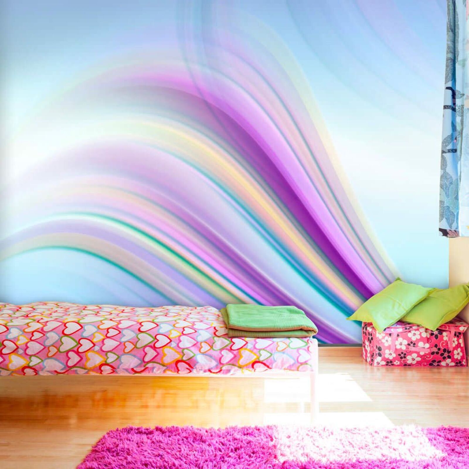 Papier peint abstrait arc-en-ciel - 250 x 193 cm | Leroy Merlin
