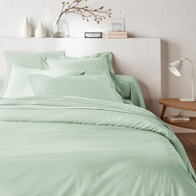 Housse de couette en coton, Scenario - Vert clair - 200 x 200 cm