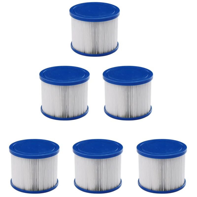 Zestaw filtrów zamiennych do dmuchanych jacuzzi, 6 sztuk, kompatybilny z Bestway