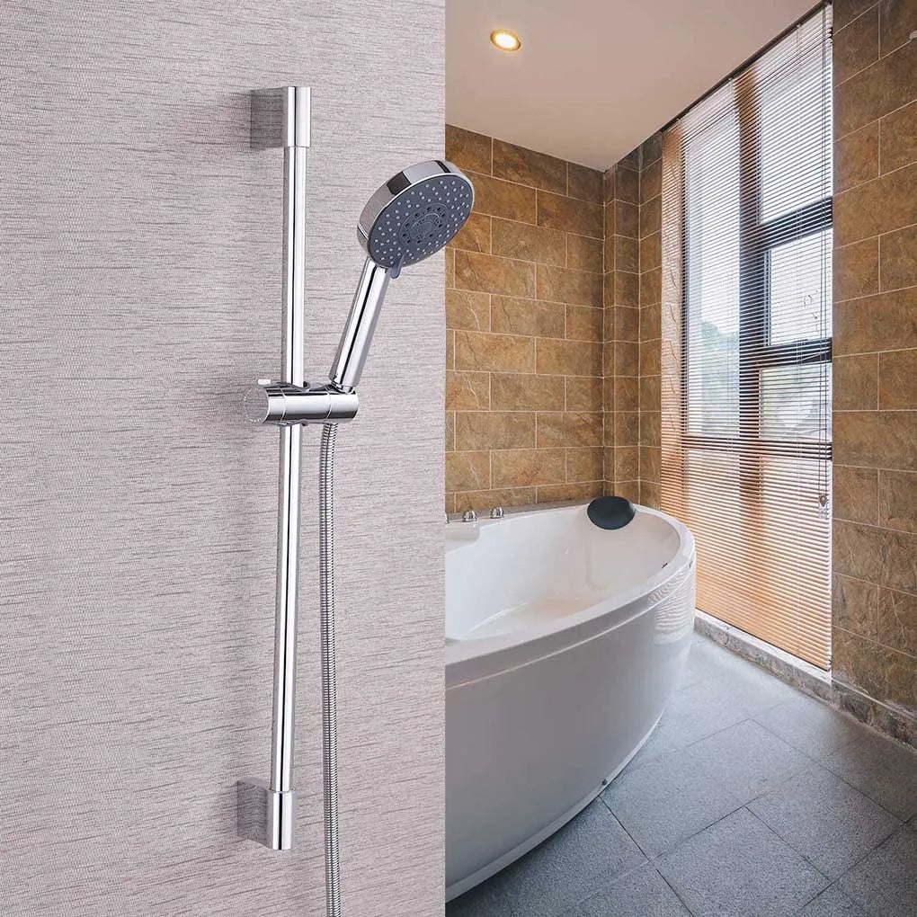 Support de douche 20-25mm ABS réglable main remplacement Rail de douche tête curseur support à pince support Chrome pour salle de bain - 3