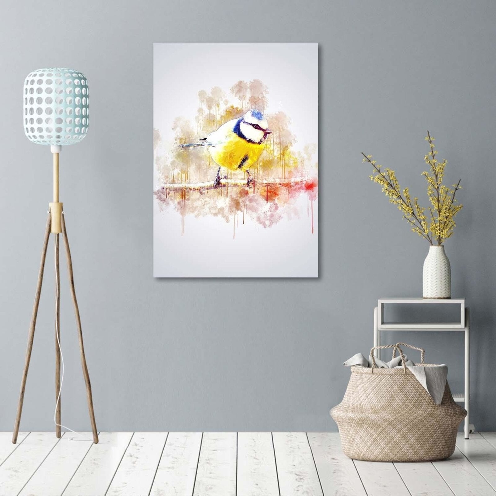 Tableau oiseau jaune - 70 x 100 cm - 3