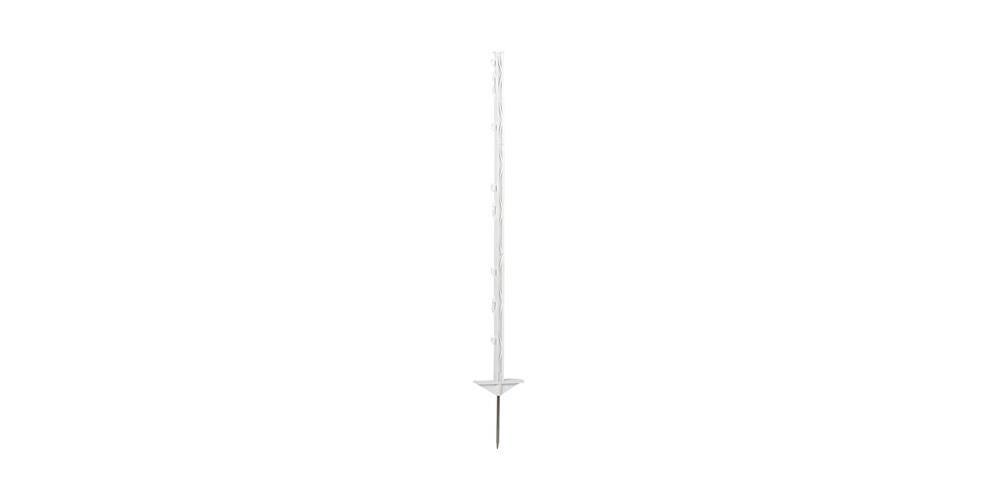 Horizont Lot De 20 Piquets Clôture Électrique Plastique Blanc 108 Cm – Piquets Pâturage Avec 10 Œillets Pour Rubans, Cordes Et Torons
