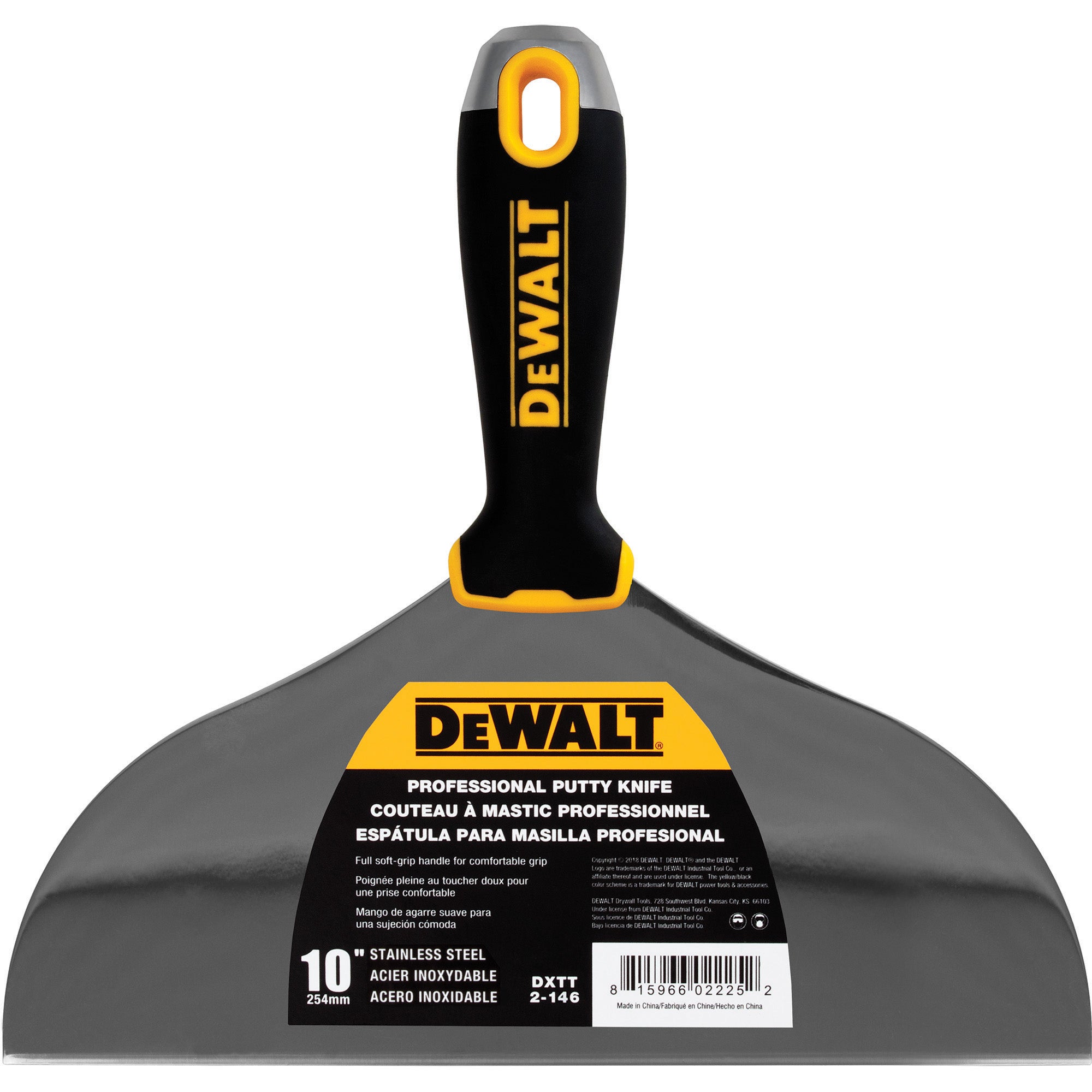 Spatule de surface, professionnelle avec poignée souple inoxydable, 10 ...