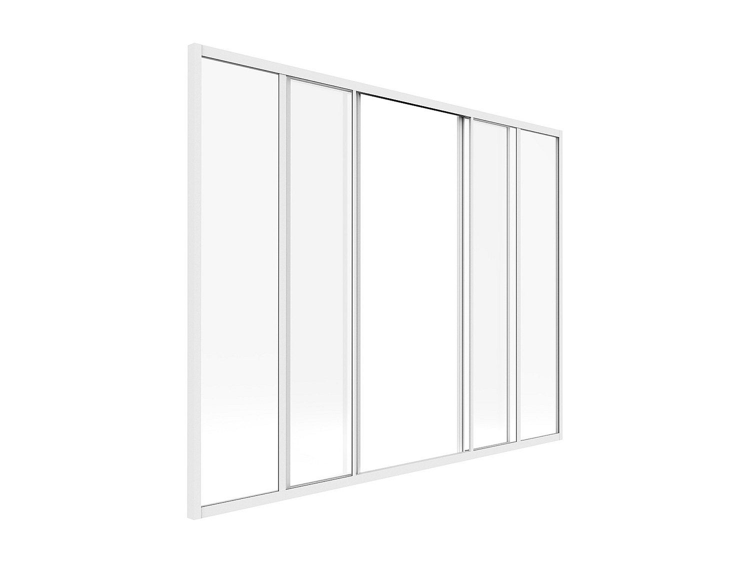 Verrière coulissante en aluminium thermolaqué blanc 180 x 130 cm (L x H) – RAVENA - 4
