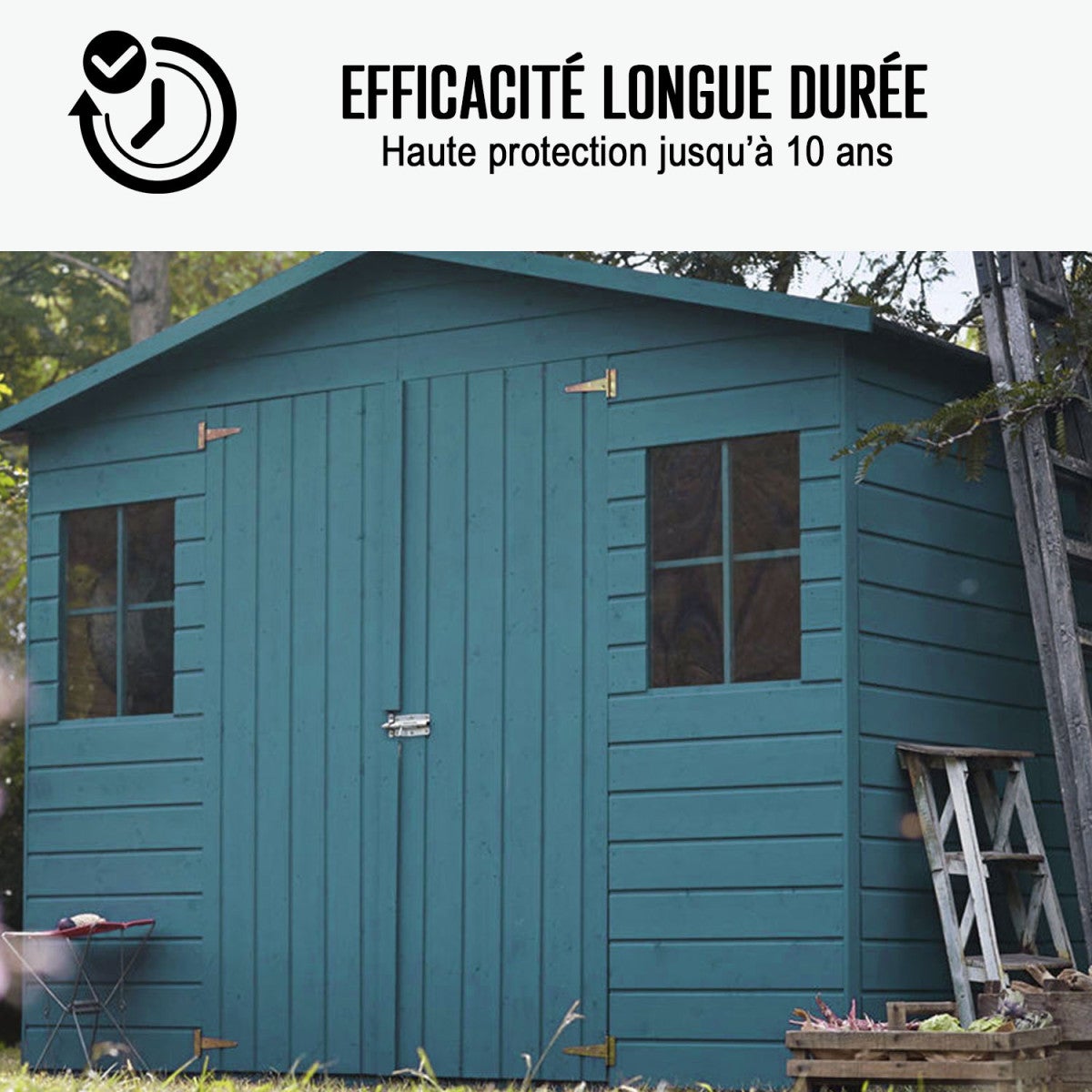 Peinture Bois Extérieur : Portails, bardage, abri, mobilier de jardin : ARCALAQUE 201 Telegris 4 - RAL 7047 - 0.5 L - ARCANE INDUSTRIES - 5