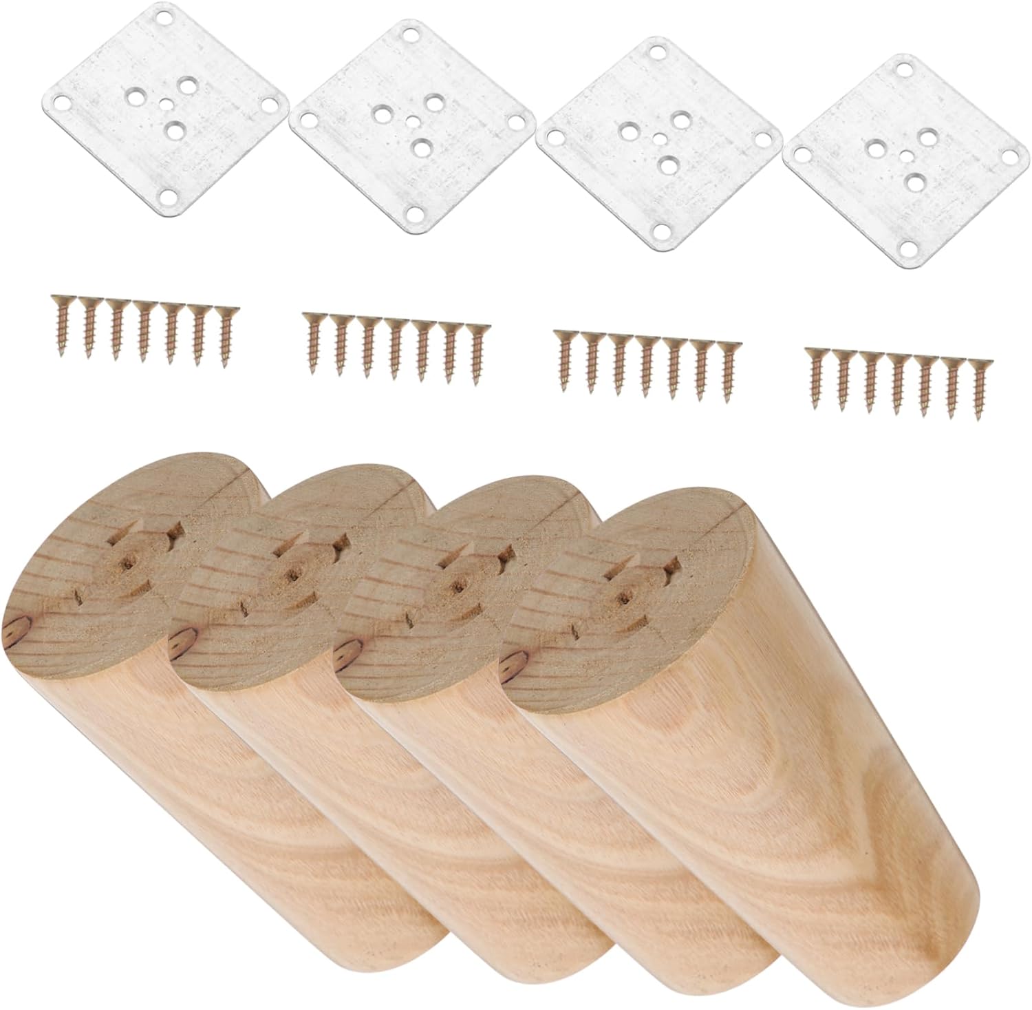 Set de 4 piese de pat, masă și dulap, design stabil cu placă și picioare antiderapante 4buc