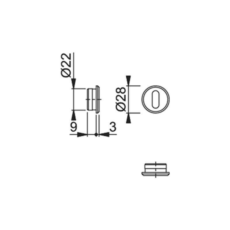 Bequille double los angeles - Modèle : Béquille double sur rosaces - HOPPE - 2
