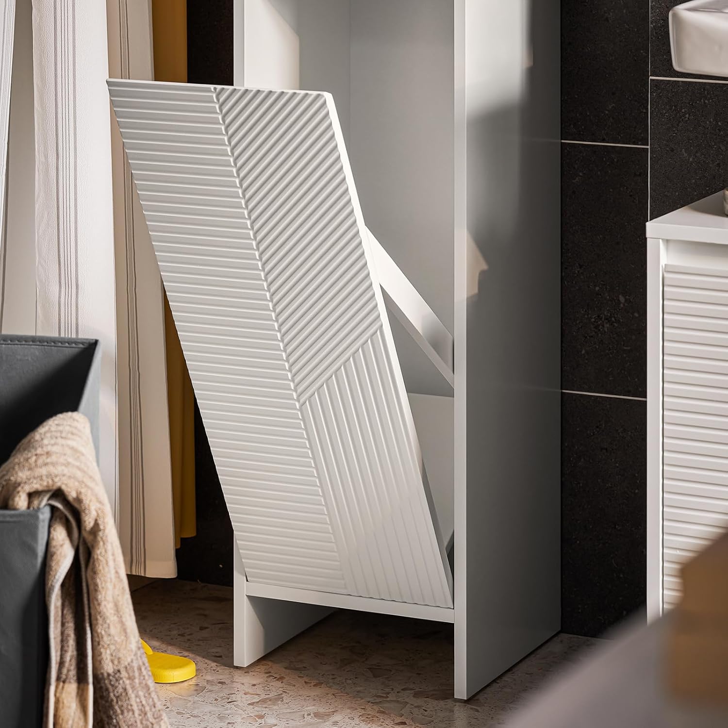 Mueble para Ropa Sucia Canasto para la Colada Amario BZR154-W SoBuy ES - 4