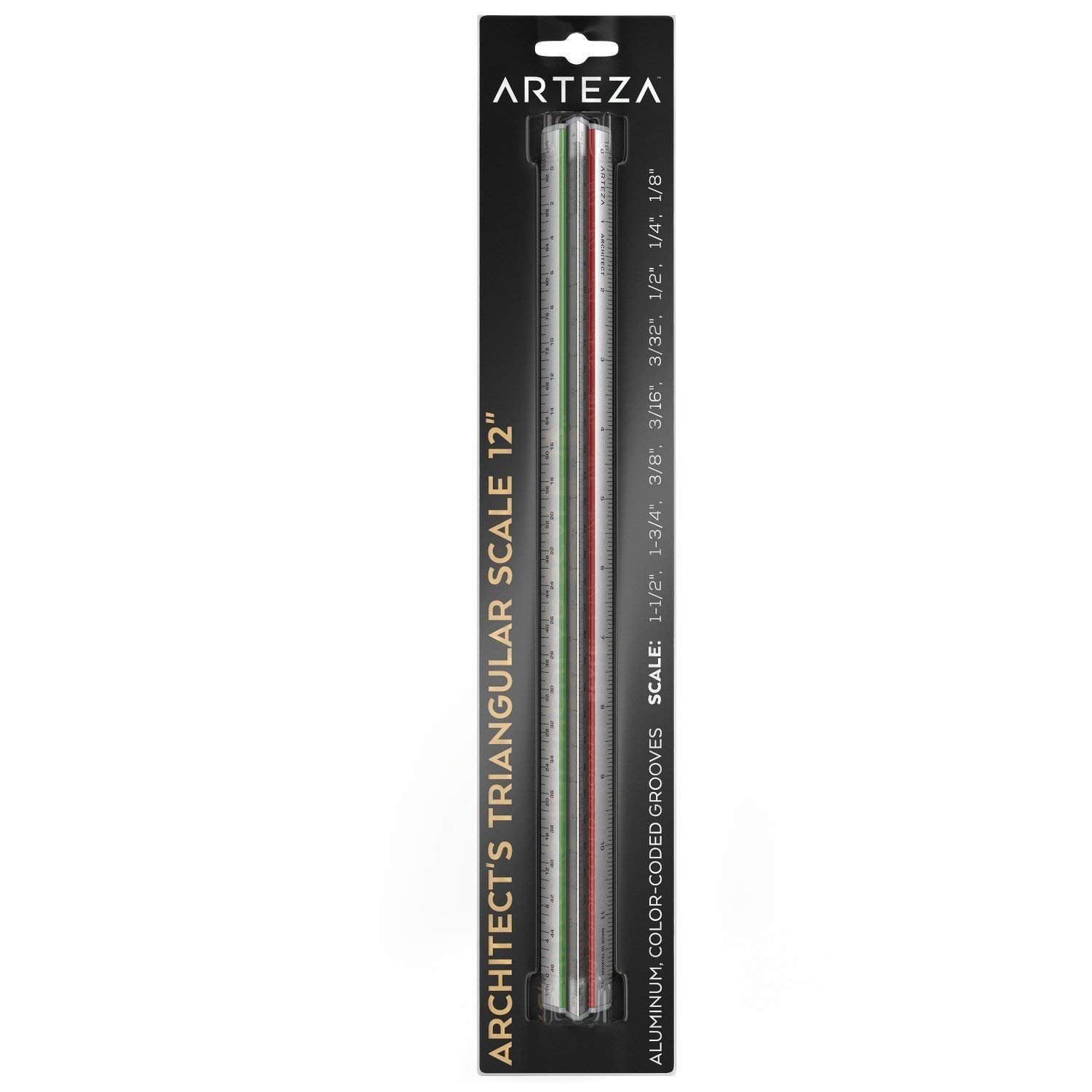 Set Di 2 Scalimetri Triangolari 12 Pollici – Righelli Professionali Con 6 Scale Ciascuno, Per Architettura, Ingegneria E Disegno Tecnico