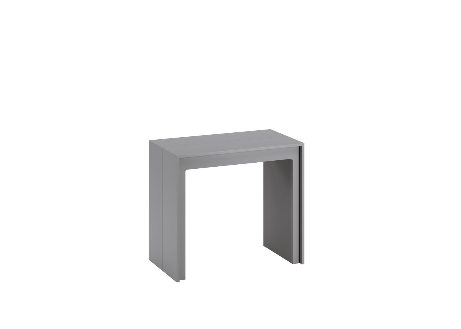 Pinokio - Rozkładany stolik konsolowy (42,5/302,5 x 90 cm) z płyty MDF lakierowanej na szaro