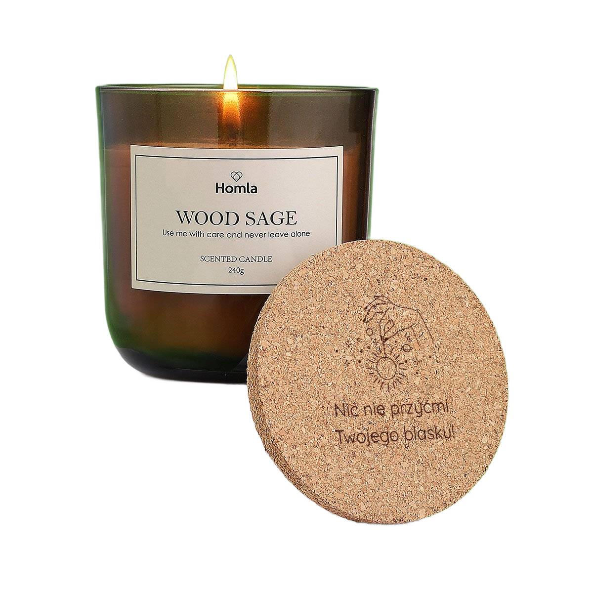Świeca zapachowa VERDE PP2 Wood Sage 240g HOMLA