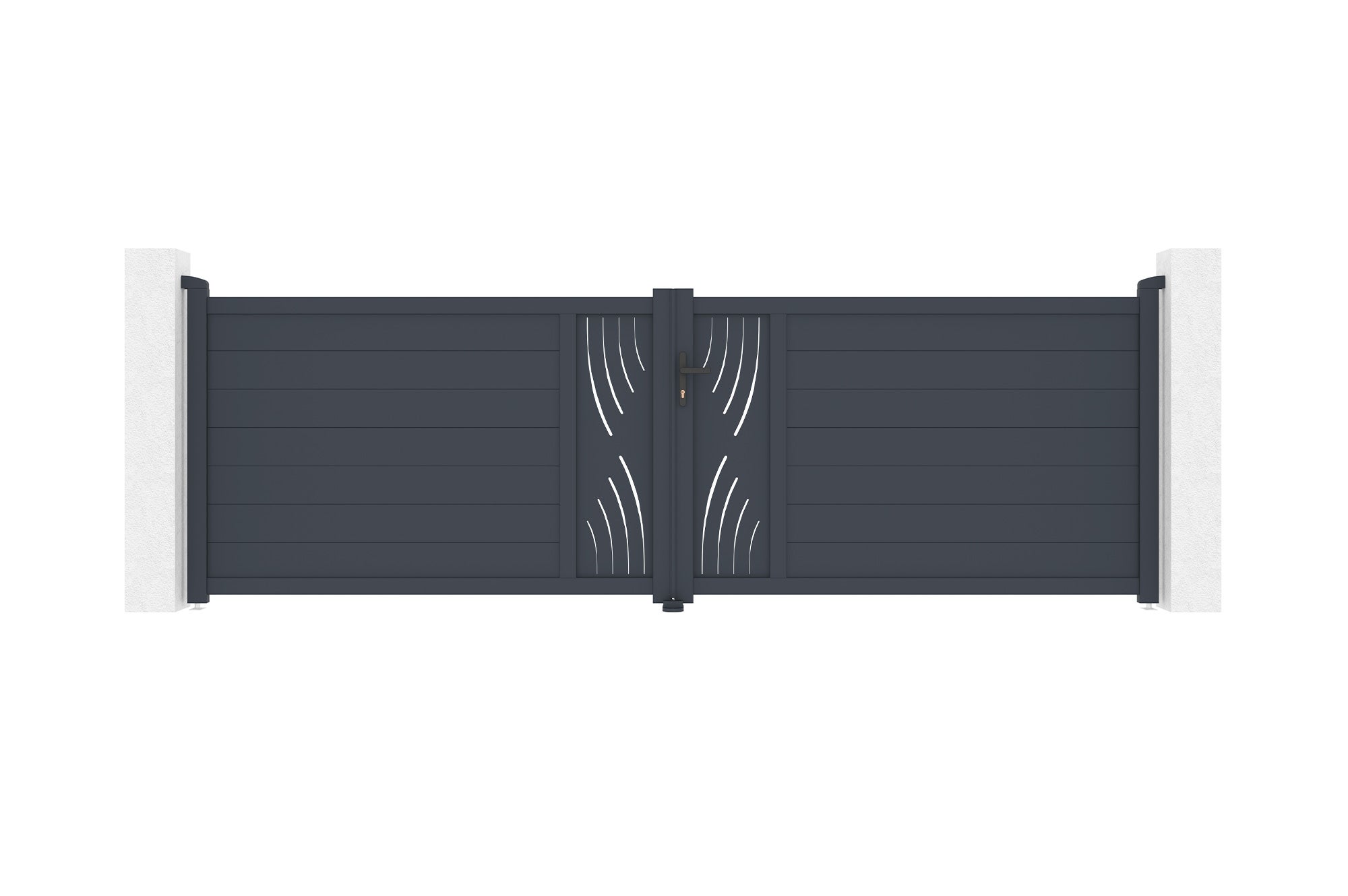 Brama skrzydłowa 4m VELETA H.120 aluminium szare