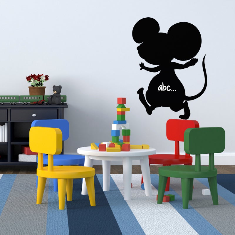 Ambiance Sticker Ardoise Tableau Noir - Stickers Muraux Adhésif Effaçable - Bulle2 - H15 X L30 Cm