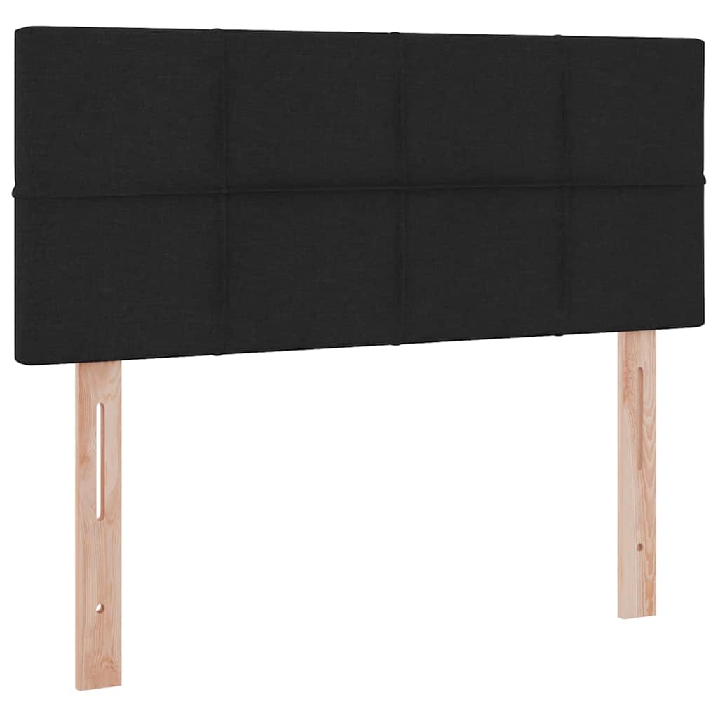Lit avec rangement et matelas en velours noir, pour la chambre, 120 × 200 cm - 9