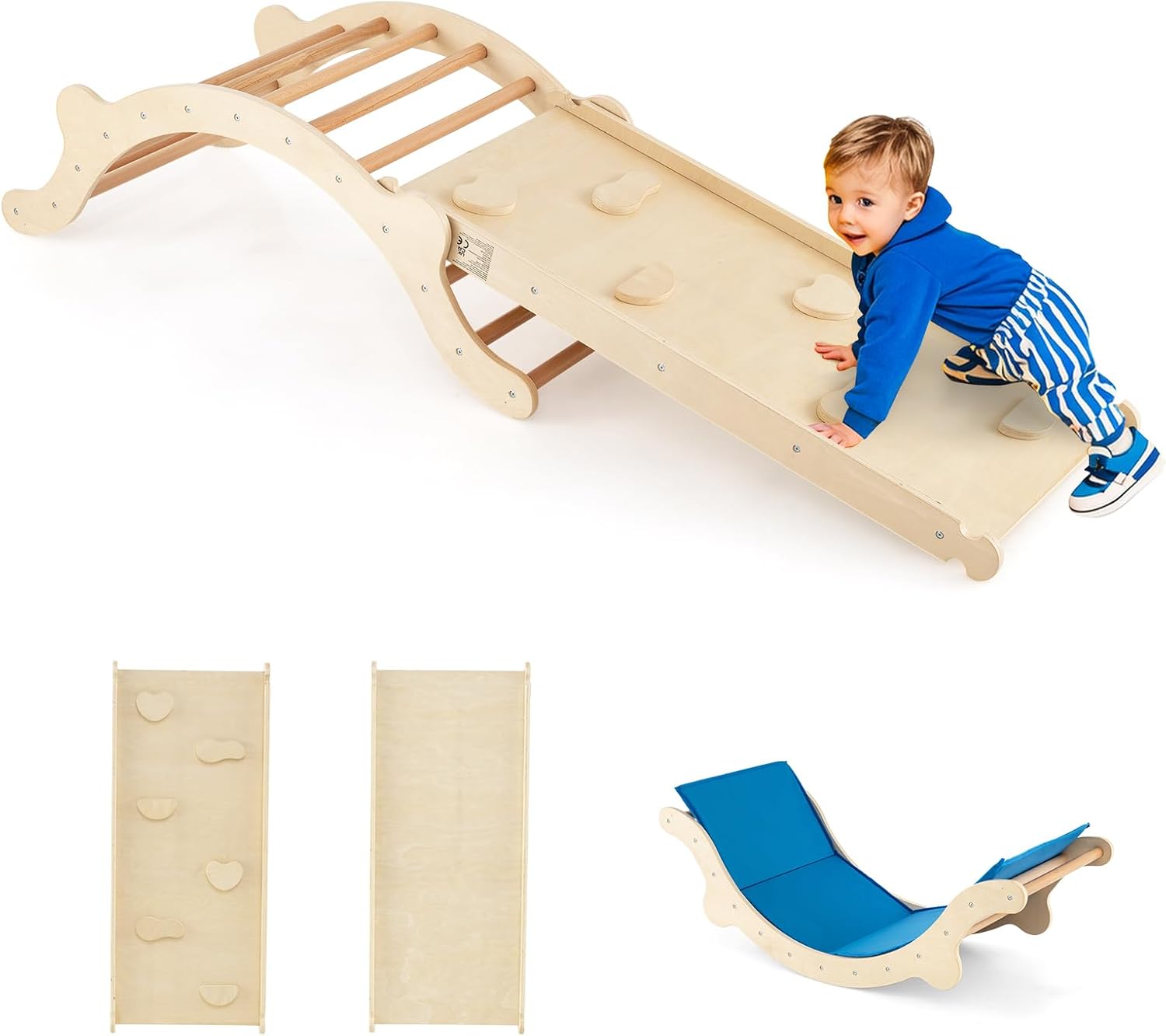 Arco de escalada de madera Montessori en para niños con