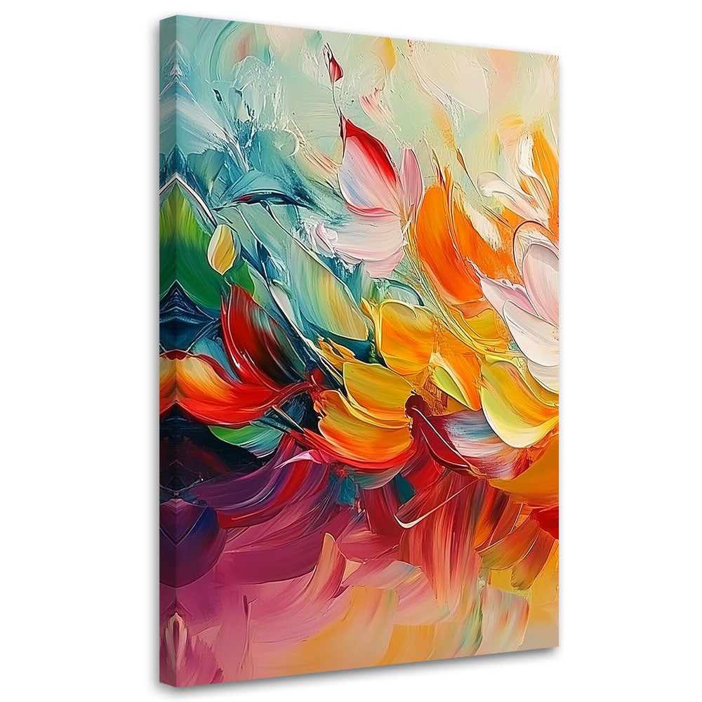 Obraz na płótnie, Kolorowa Nowoczesna Abstrakcja 80x120