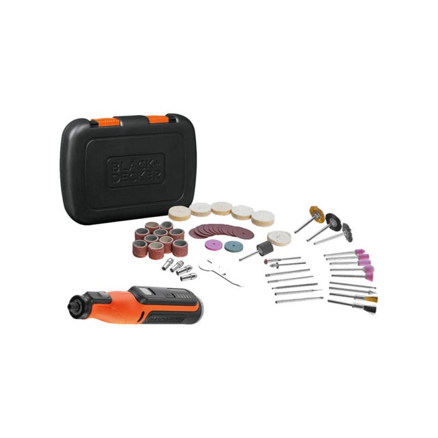 Multi-outil rotatif sur batterie BCRT8IK-XJ 7,2 V BLACK et DECKER - 53 accessoires - 84410