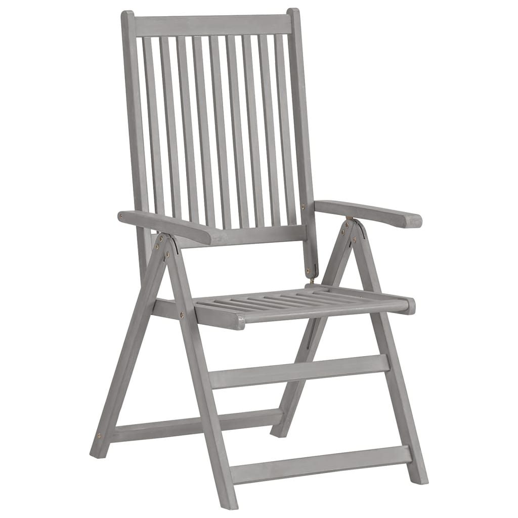 Maison Exclusive - Chaises inclinables de jardin lot de 4 et coussins Bois acacia - 3