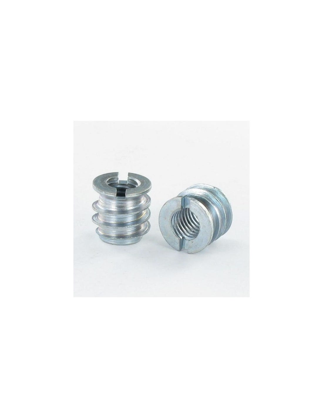 Inset Filete Insert fileté bois fendu 13X15 M6 Acier zingué-10 pièces | Leroy Merlin
