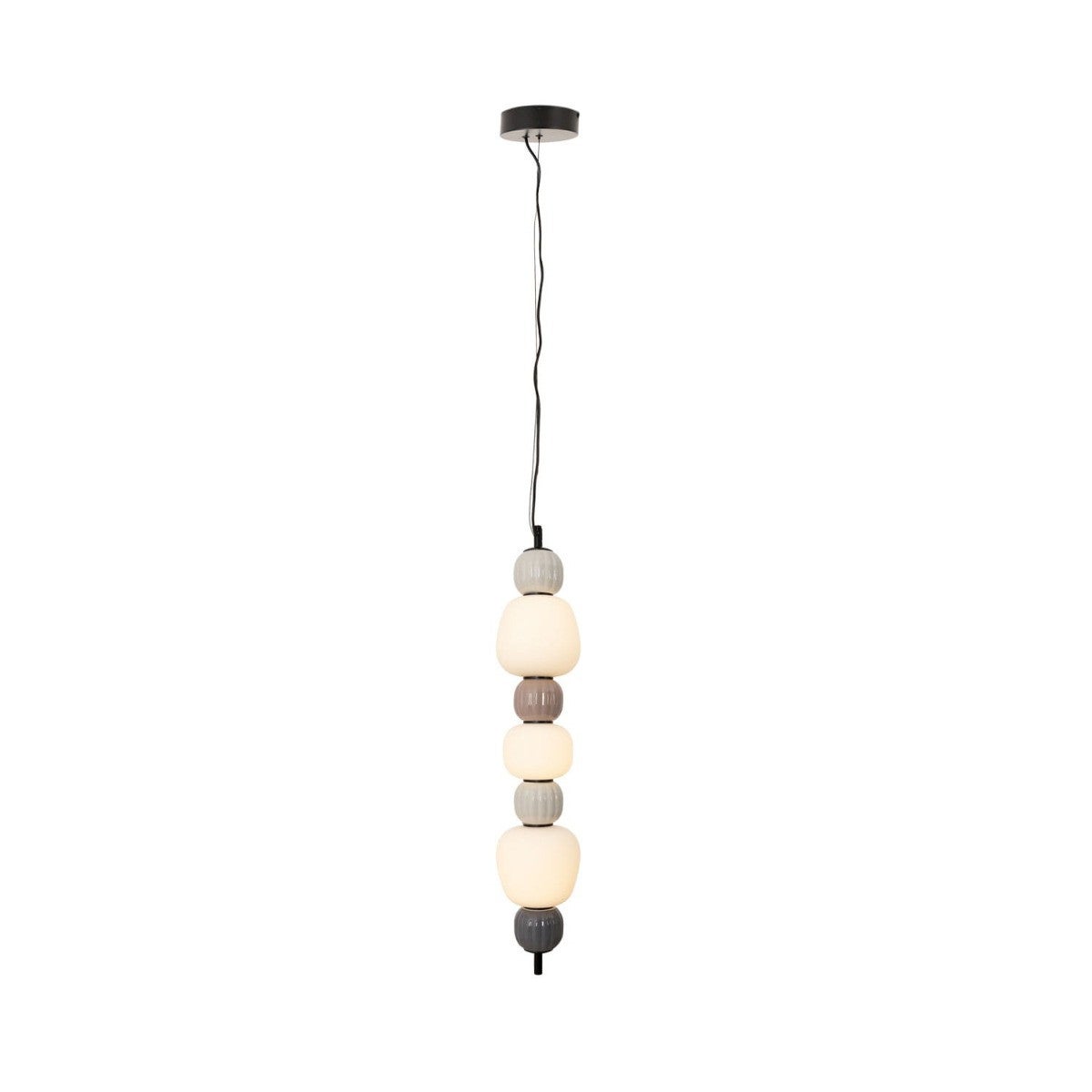Lampa sufitowa ryflowana LED MODERN 28W ciepła 1848lm szkło czarno-szara wym:121x73x14cm IP20 Maxlight - 3