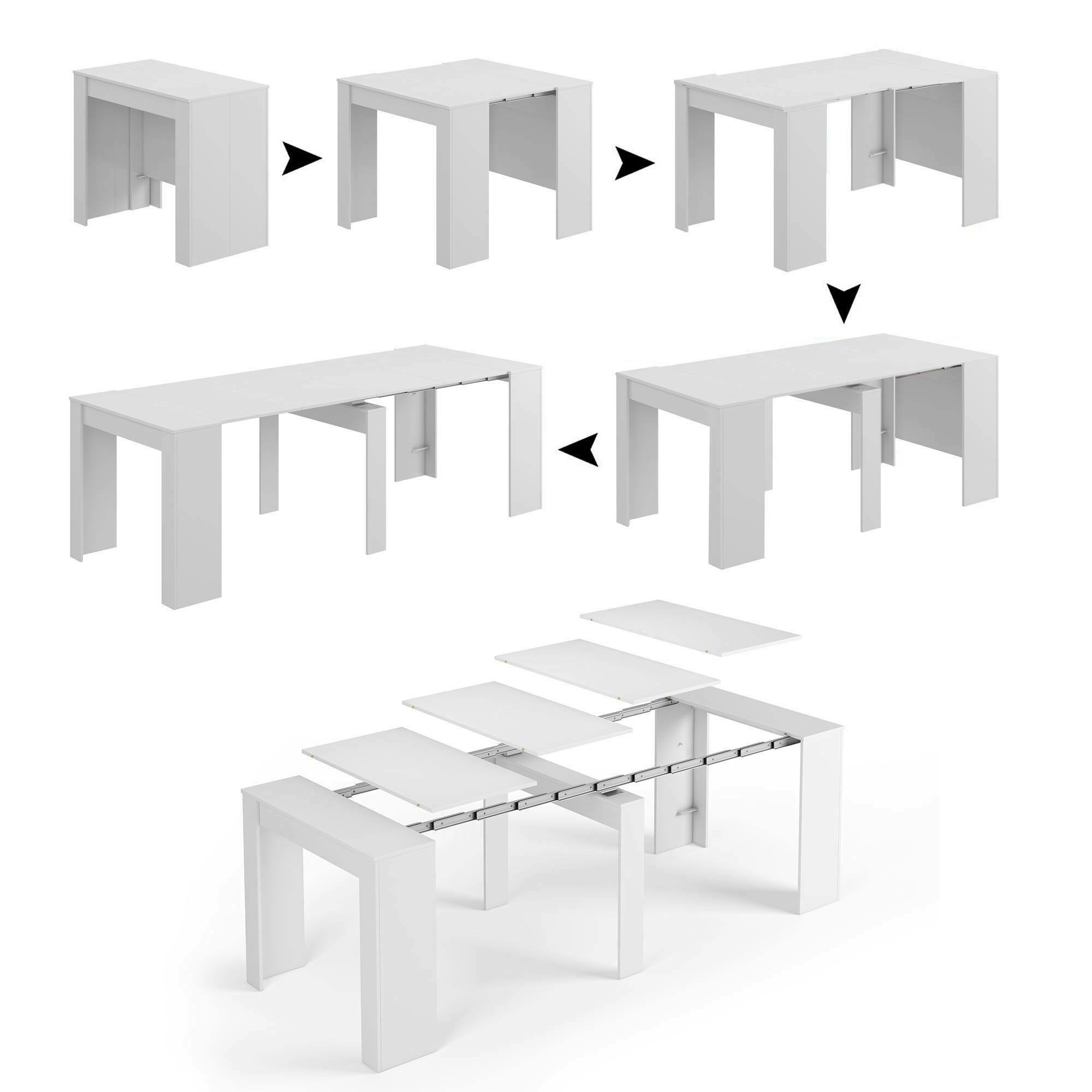 Table Console Rallonge Compton Table Manger Extensible Table Avec Rallonges Extensible