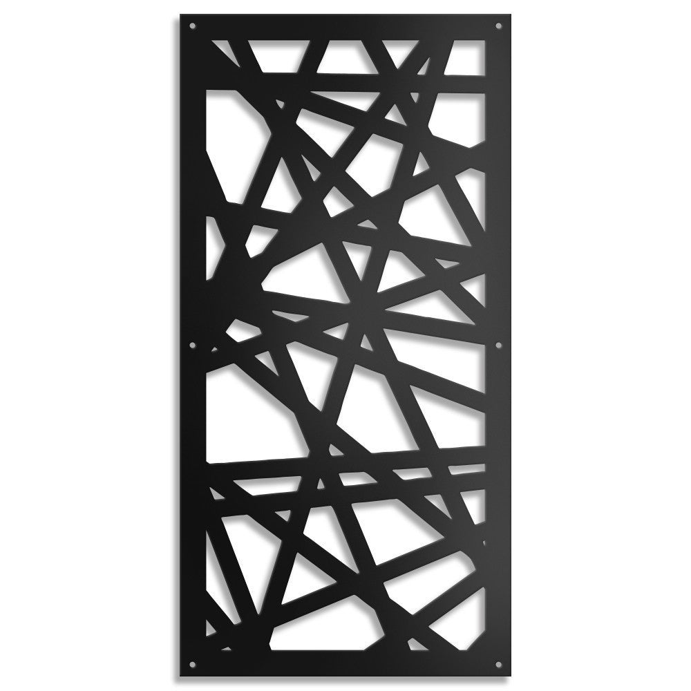 DIAGONAL MEDIUM - Panel PCV perforowany - grubość 10 mm - Wymiary markizy 50x150 cm - Kolor czarny