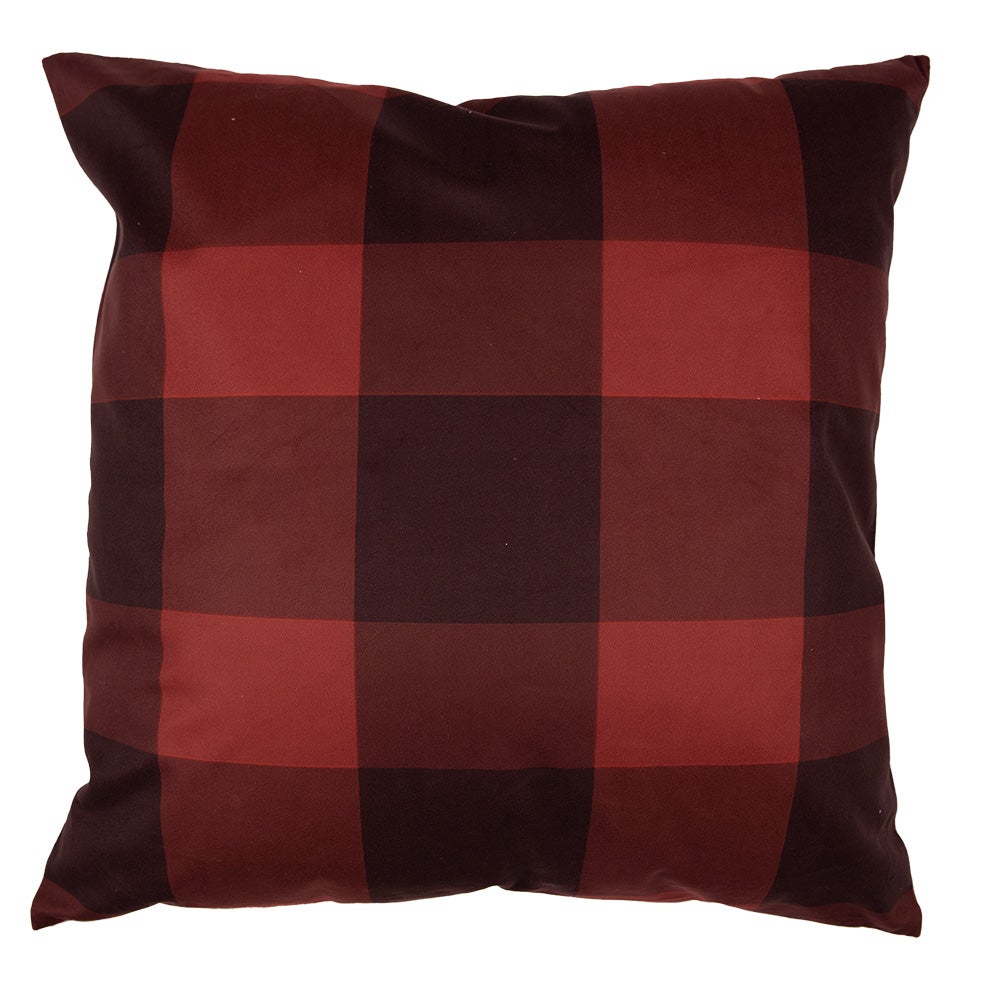 Clayre & Eef Housse de coussin 45x45 cm Rouge Marron Cerf - 2