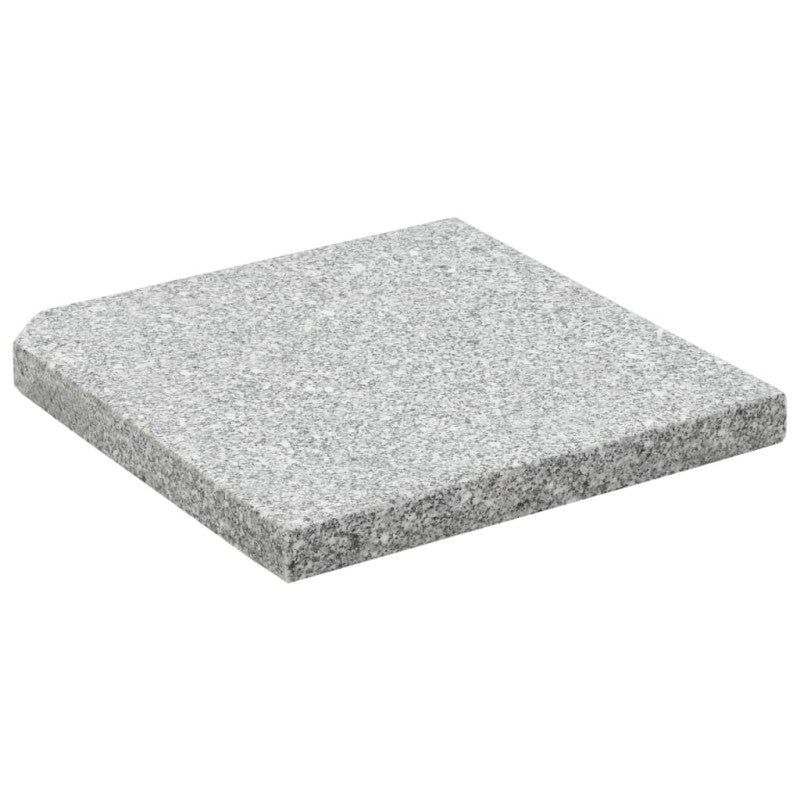 Plaque de poids carrée pour parasol Granit 25 kg Gris - 2