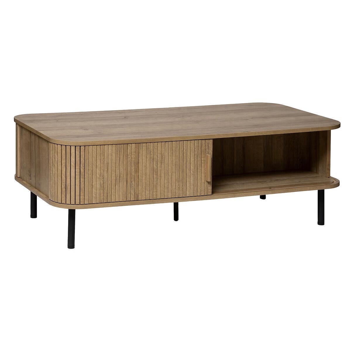 Stolik kawowy Colva prostokątny z półką i szafką boho do salonu ATMOSPHERA 120x60 cm 1 szt.