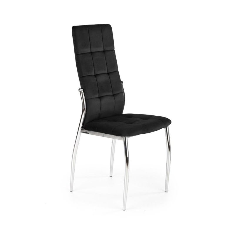 Krzesło tapicerowane K416 VELVET czarne