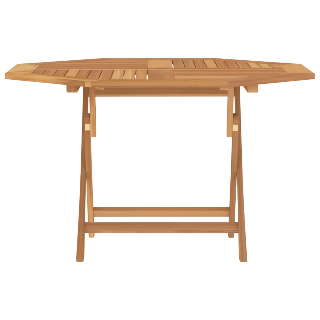 Table pliable de jardin 120x120x75 bois massif de teck - 4