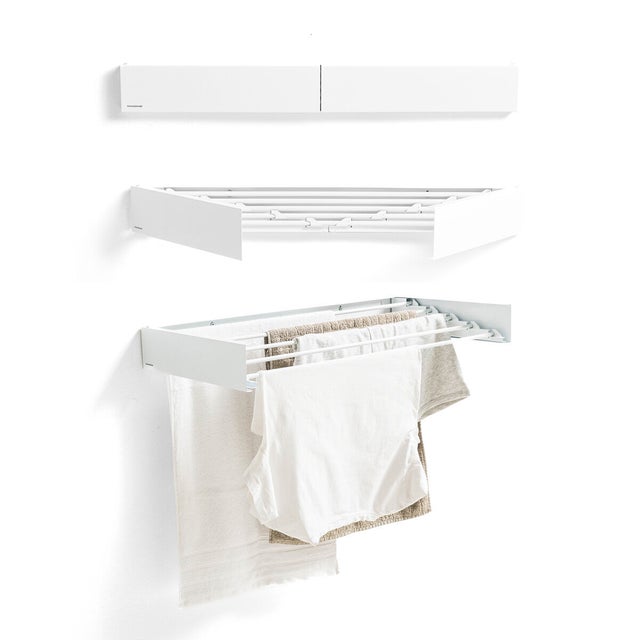 Étendoir mural pliable extensible rétractable Dryva 80 InnovaGoods