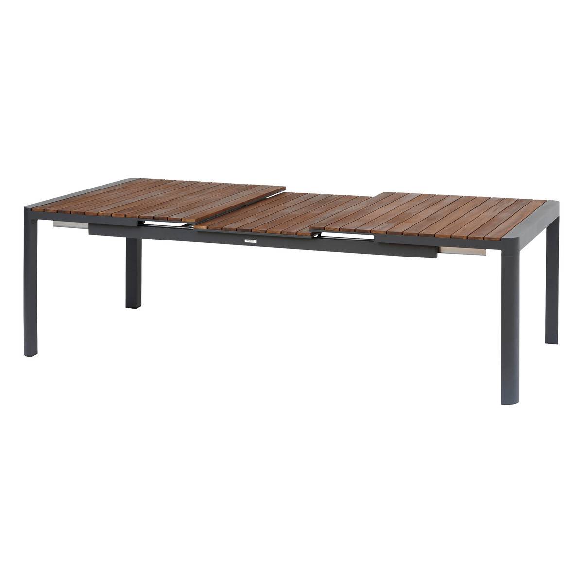 Table de jardin extensible rectangulaire en Aluminium Gris 12 places - 5