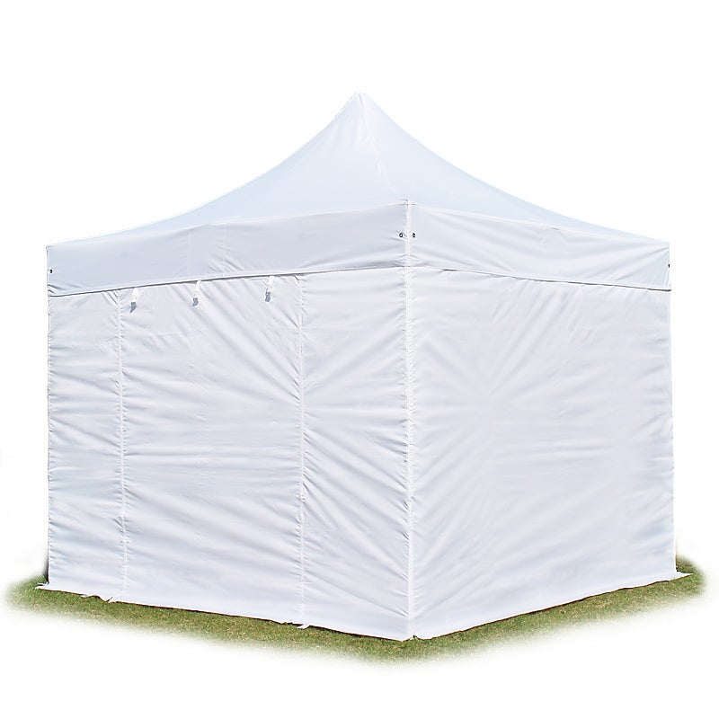3x3 m Namiot Ekspresowy PROFESSIONAL Alu 40 mm, trudnopalny, ze ścianami bocznymi, bez okien, biały