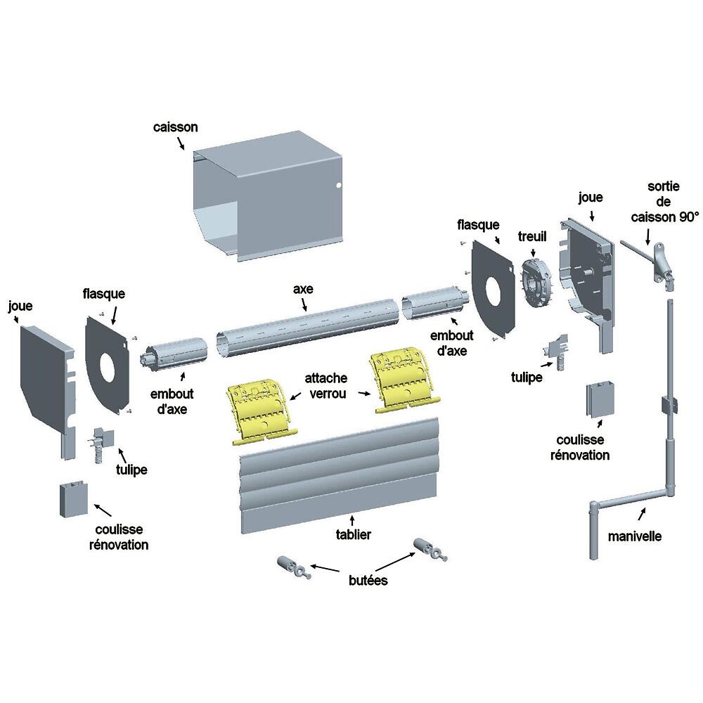 Attache verrou pour tube ZF 2 maillons - 3