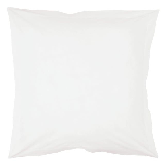 Taie d'oreiller unie avec point bourdon ton sur ton 