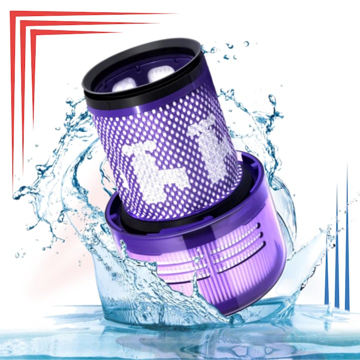 2x Filtre lavable HEPA pour aspirateur Dyson V12 Slim Absolute Detect - 4