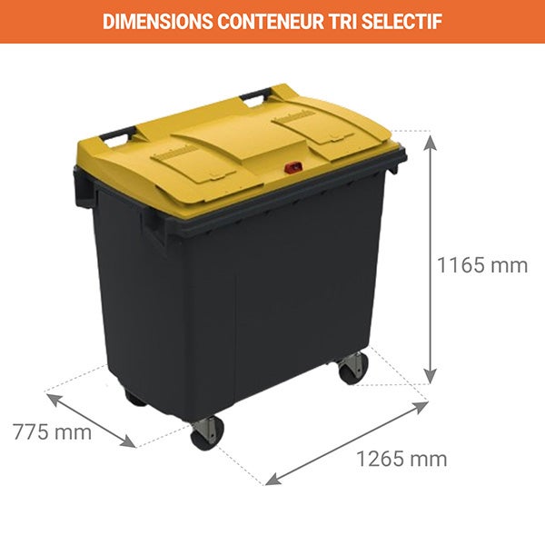 Lot De 10 Sacs Poubelle 660 Litres | Housses De Container 4 Roues