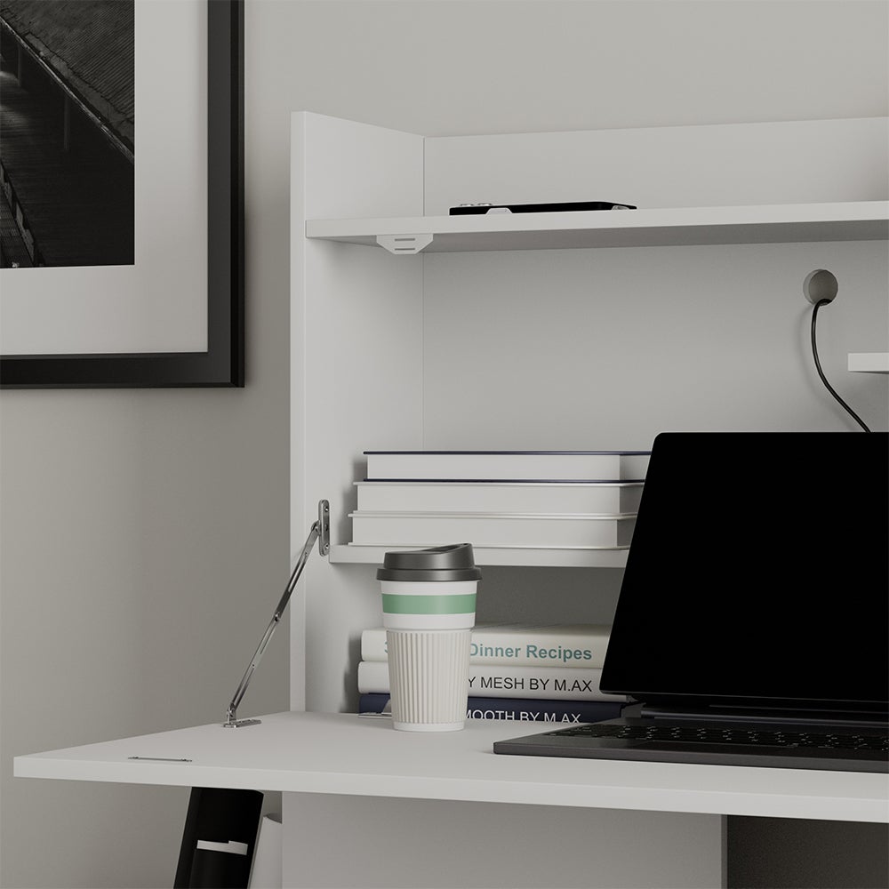 Vicco Secrétaire bureau Alena, Blanc, 85x27cm - 4