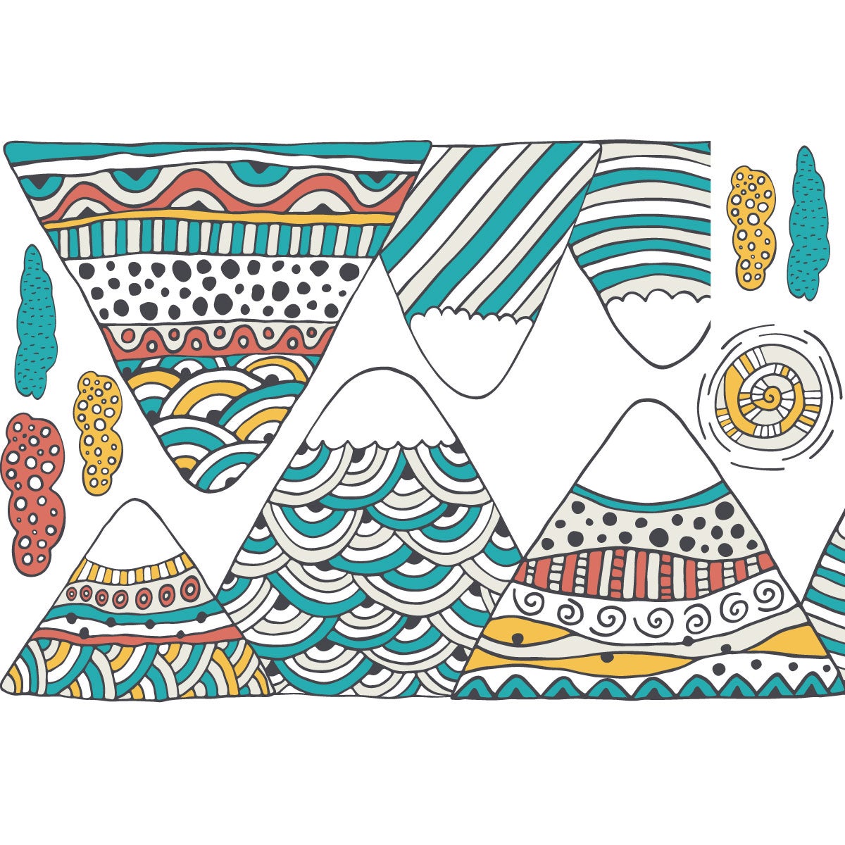 Adesivo bambino di montagna scandinavo frederika - Sticker adesivo - adesivi murali - 100x150cm - 4