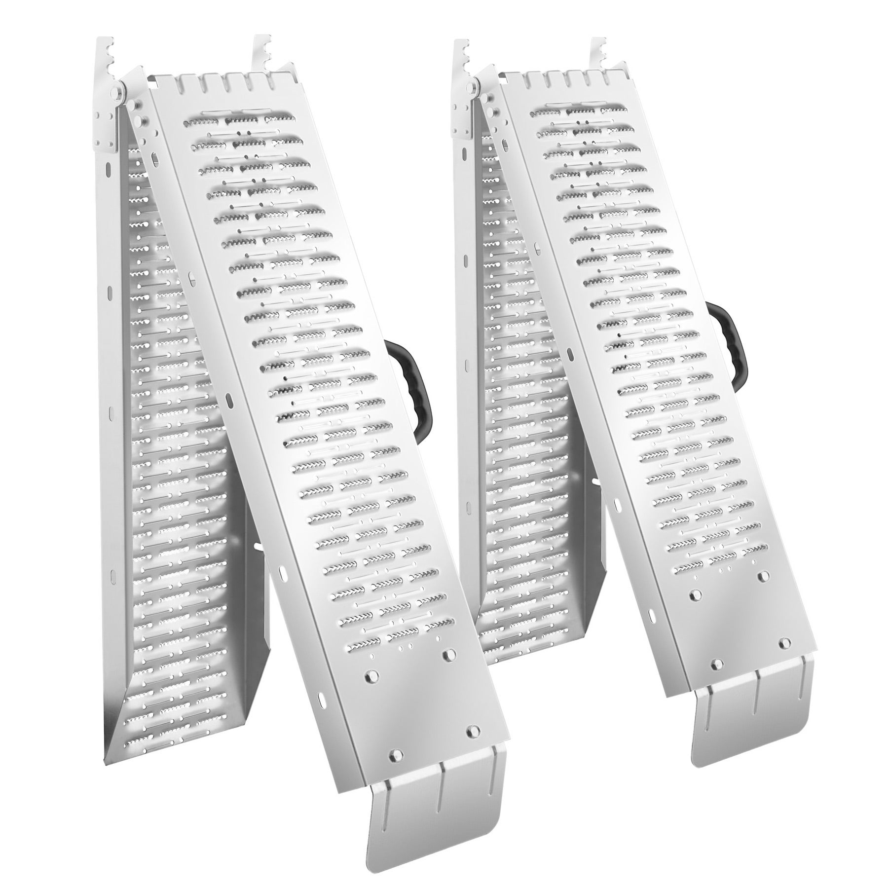 YUENFONG Lot De 2 Rampes D'Accès Pliable En Aluminium – 400 Kg De Charge Totale, Idéales Pour Moto, Quad, Scooter Et Remorque