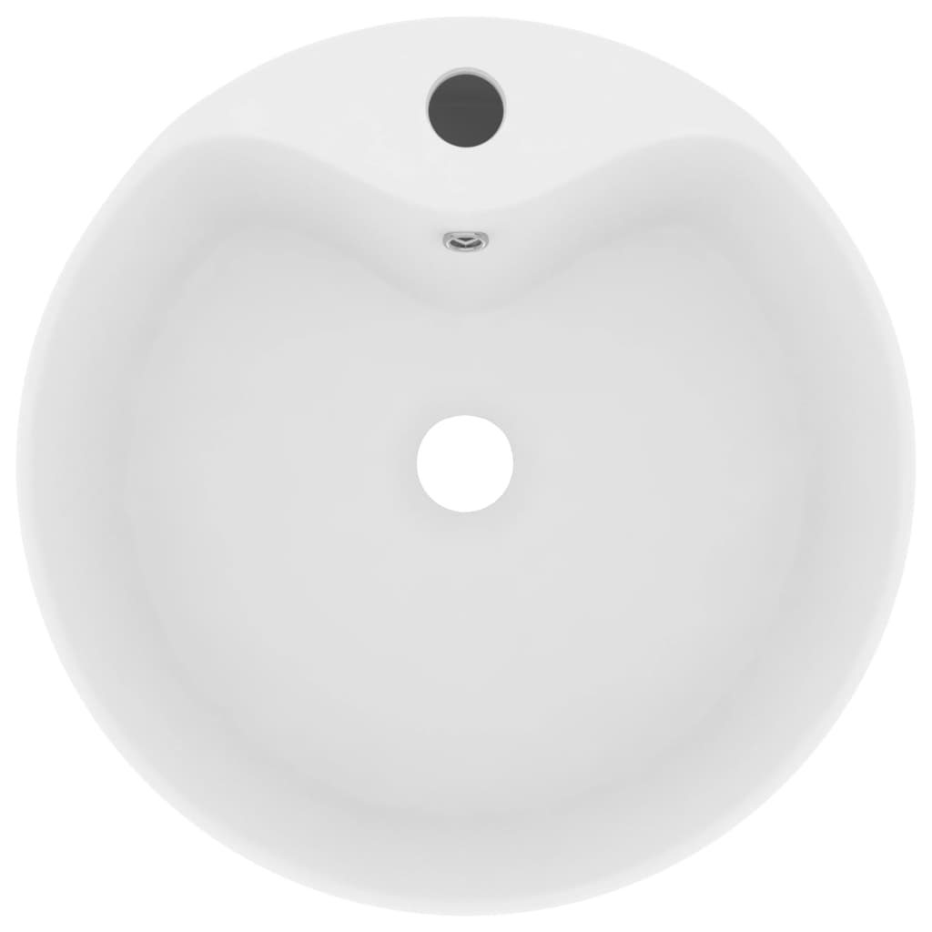 Lavabo de luxe avec trop-plein Blanc mat 36x13 cm Céramique vidaXL - 4